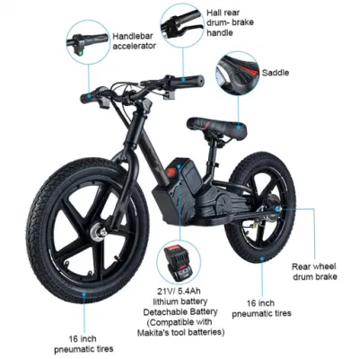 Fabricación directa de fábrica Scooter eléctrico 21V Bicicleta de equilibrio eléctrico lista para bicicleta de motor de barco