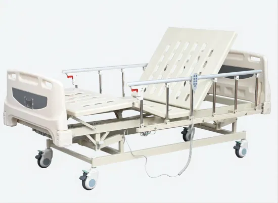 Tiempo de entrega rápido, cama de hospital eléctrica de atención médica con 3 funciones ajustables en altura